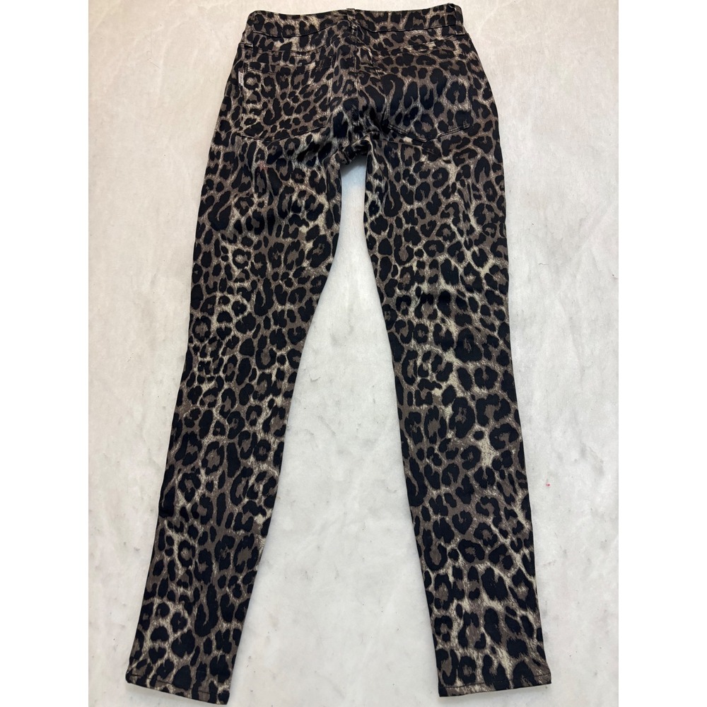 Parker Smith Night Cat Leopard Print Tuxedo Stripe Skinny Jeans Size 26 NWT - Picture 11 of 12
